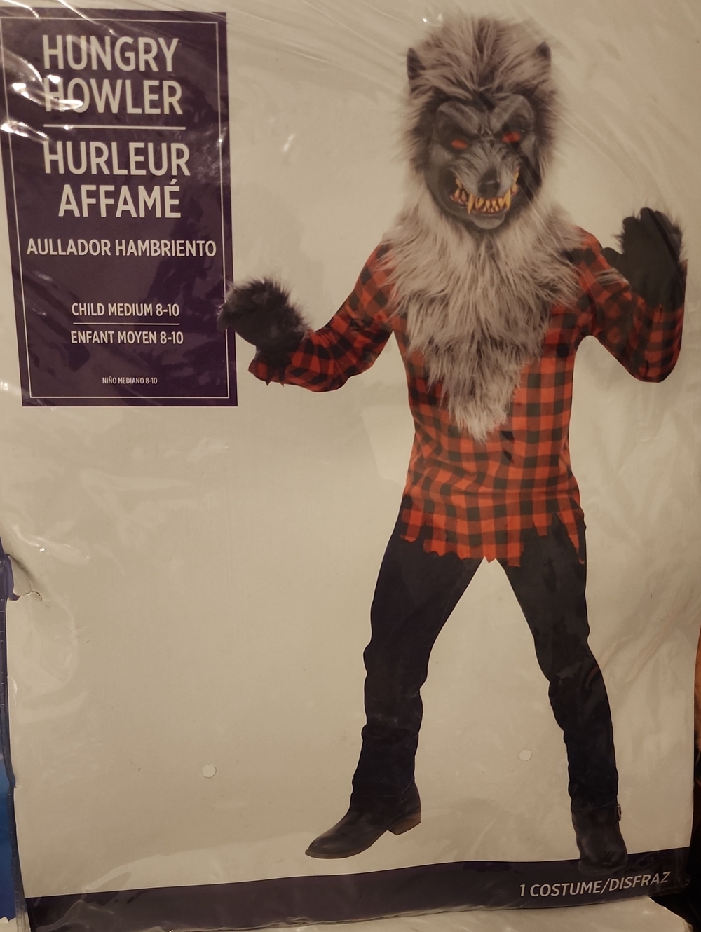 Kids Red Plaid Werewolf Costume